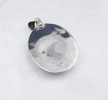 Navajo Yazzie Sterling Silver Pendant Black Onyx Cabochon 2.25" Vintage PS2121