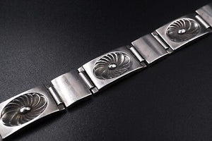 Vintage Georg Jensen Bracelet 56A 1920s Sterling Silver Panel Link 7" BS1794