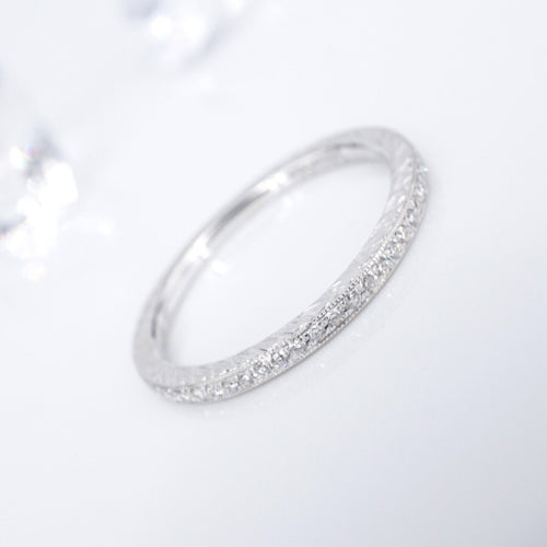 Gabriel & Co. 3/4 Eternity Diamond Band Ring 14k White Gold Sz 7.75 RG4319