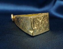 Antique 18K Gold Bronze Thai Seated Buddha Openwork Cage Fob Pendant 33g PG1806