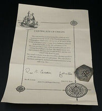 Rare East Indies 1735 8 REAL t'Vliegenthart Shipwreck Silver Coin w/ Cert CN262