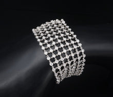 Diamond Mesh Statement Bracelet 6 carat 18k White Gold 6.5" BG758