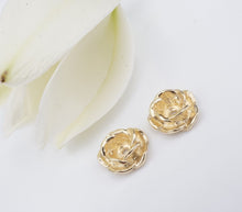 James Avery Rose Earring Jackets 14k Yellow Gold 0.4" Retired Vintage EG2457