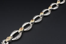 Konstantino Oval Link Chain Bracelet Sterling Silver 18K 6.5" Cable 16mm BS2958