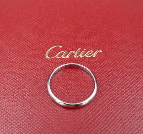 Cartier 1895 Wedding Band Ring Platinum 2.5 mm Size 7.5 Euro 56 RG4243