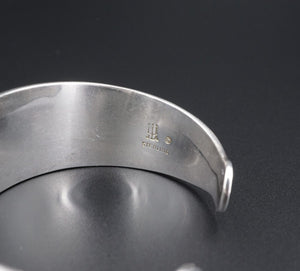 James Avery Ribbed Fluted Cuff Bracelet Sterling Silver Rare HTF 6.5" BS2786