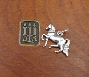 James Avery Running Prancing Horse 3D Sterling Silver 3/4" Rare Retired CHS1877