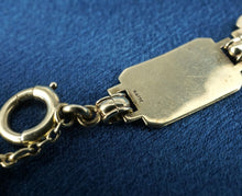 Circa 1915 14k Airplane Enamel Bracelet Yellow Gold 7" WWI w/ Plane Charm BG882