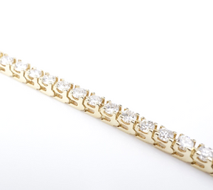 14k Natural Diamond Tennis Bracelet 6 carat Yellow Gold 7.5" Free Shipping BG866