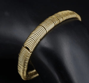 Designer H.Stern 18k Yellow Gold Filaments Flexible Bracelet 7" 8mm BG948