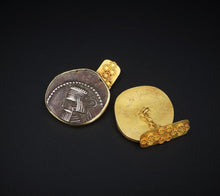 Luisa Del Valle 18k 20k Gold Ancient Parthan Artabanus Coin Cufflinks M1767