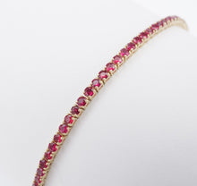 14k Yellow Gold Tennis Bracelet Natural Ruby 3.5ctw The Last Line 7" BG926