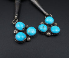 Vintage Navajo Sterling Silver Blue Turquoise Bolo Tie 38" M1817