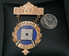 Victorian 14k Enamel 1st Class Marksman Award EIC Rifle Badge US Army 1894 M282