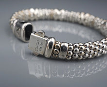 Five Station X Lagos Caviar Bracelet 18k Gold Sterling Silver 6.75" 9mm BS2972