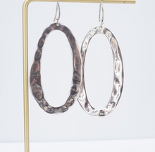 Ippolita Hammered Hoop Earrings Sterling Silver Dangle 2.2" Pouch ES2579