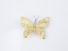 Vintage Tiffany & Co 18k Gold Platinum Diamond Butterfly Pin Brooch 1.25" OG496