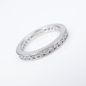 Platinum Eternity Band Ring Diamond 1 carat Anniversary Wedding Size 6 RG3989