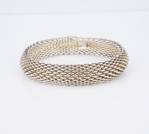 Tiffany & Co Somerset Mesh Bracelet 7.5" Sterling Silver Large BS2940