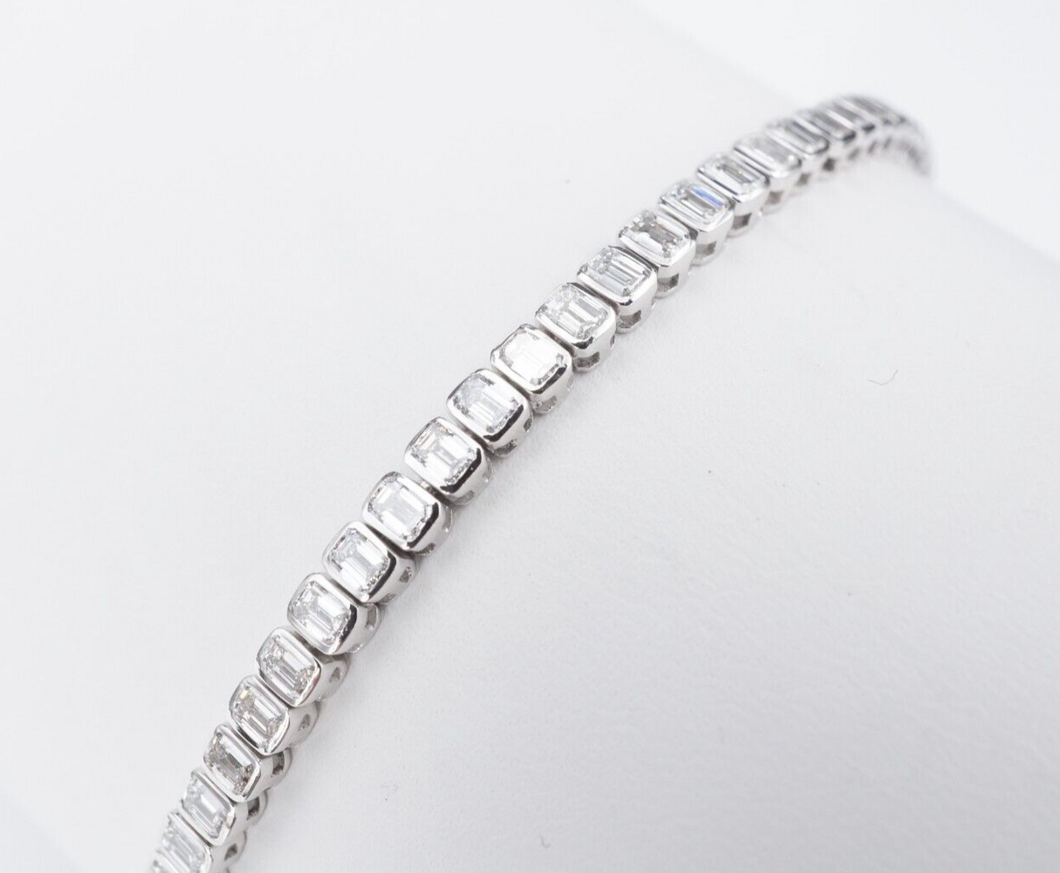 18k Diamond Tennis Bracelet 5 carat White Gold 7