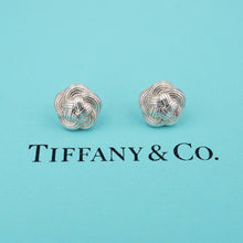 Tiffany & Co Flower Weave Knot Stud Earrings Sterling Silver 11mm Celtic ES2578