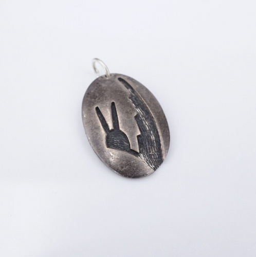 Hopi Native American Sterling Silver Pendant Stephen Hyson Naseyoma 0.85