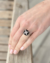 Mouboussin Diamond Ebony Wood String Star Ring Size 5 Designer RG2972