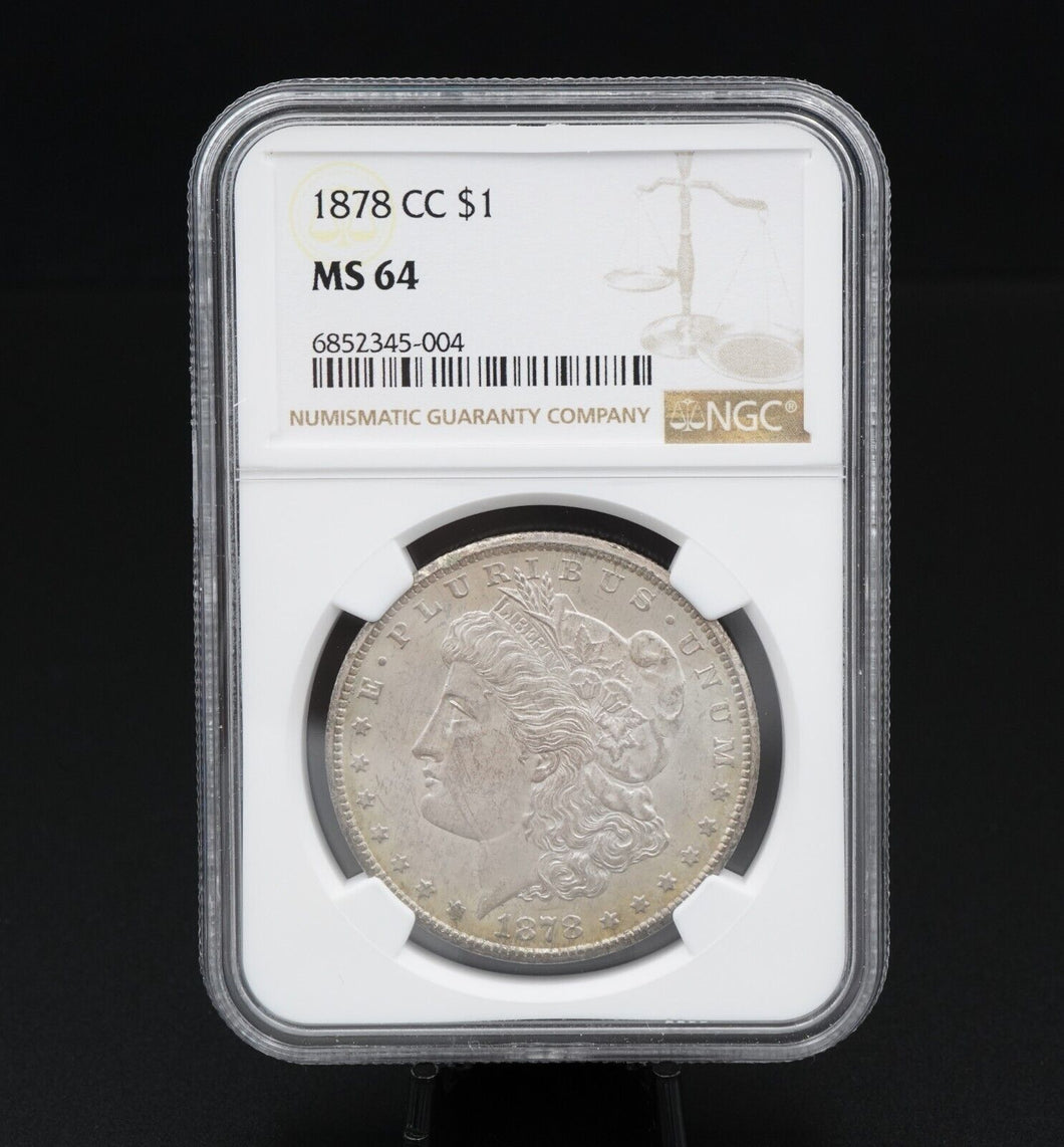1878-CC Morgan $1 Dollar Silver Dollar Coin NGC MS64 Carson City CN573