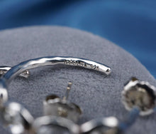 Ippolita Rock Candy 4 Stone Hoop Earrings Sterling Silver Quartz 1" ES2572