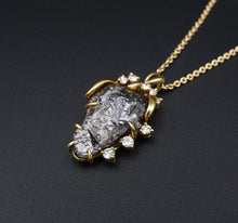 Kurt Wayne Raw Diamond Pendant Necklace 18k Yellow Gold 10ct 16" NG1585