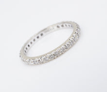 Classic 18k White Gold Natural Diamond Eternity Band Ring Size 6 RG4003