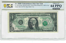 1969D Federal Reserve $1 Note Offset Printing Error Back to Face 64PPQ CO626N