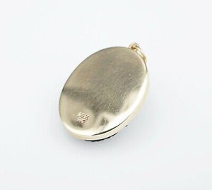 Vtg Wesley Emmons 14k Yellow Gold High Relief Carved Lava Cameo Pendant PG1283