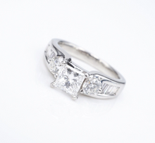 Classic Platinum 2ct Princess Diamond Engagement Ring Size 7.5 GIA D SI1 RG4123