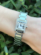 Cartier Tank 18k White Gold Diamond Watch 6" 20mm Quartz 2403 W1053