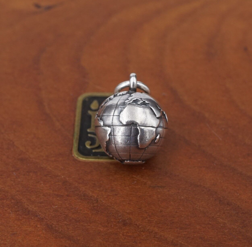 James Avery 3D Planet Earth Globe Sterling Silver 3/4