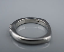 Diamond Ring Platinum Solitaire Stackable Semi Bezel Size 6.5 Euro Shank RG4369