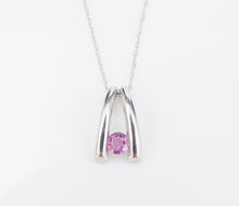 Pink Sapphire Platinum Pendant Necklace 18" Designer NG1452