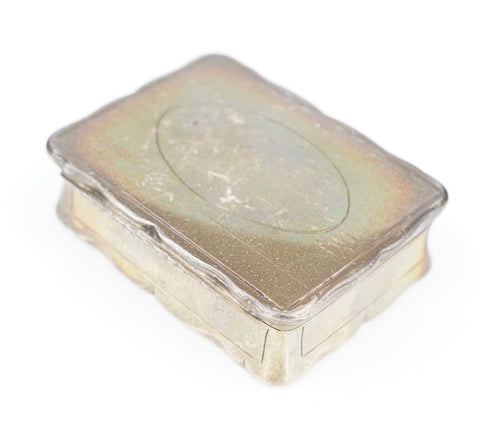 Antique Sterling Silver Pill Box British London 1802 George III Trinket M1833