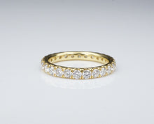 JE Caldwell 18k Gold 1.5ct Natural Diamond Eternity Band Ring Size 6.5 RG3496