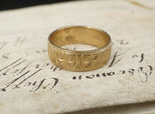 Antique 10k Gold Stamped Wide Cigar Band Ring Size 6 6mm RG3192