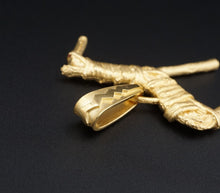 Artisan Charles Supplee Hopi 14k Yellow Gold Twig Horse Pendant PG1713