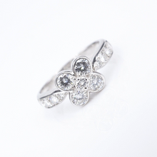 Van Cleef Arpels ARNO Diamond Clover Ring 18k White Gold VCA Size 5 RG4222