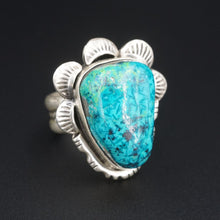 Southwest Sterling Silver Ring Signed BY Chrysocolla Size 12 Massive RS3401