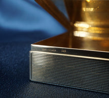 Vintage Tiffany & Co 14k Yellow Gold Diamond Ruby Pill Box 1940s Retro 3" M1850