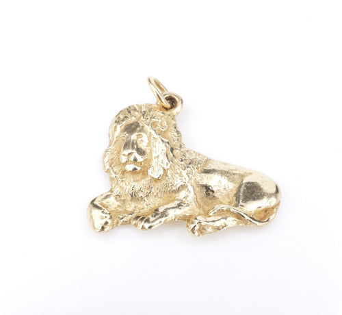 James Avery Lion Pendant Charm 14k Yellow Gold Retired Very Rare 1
