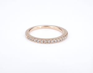 Vera Wang LOVE 14k Rose Gold 1/4ct Diamond Half Eternity Band Ring Sz 4.5 RG3884