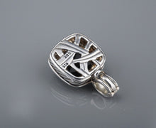 David Yurman Albion Onyx Diamond Pendant Enhancer Sterling Silver 11mm PS2173