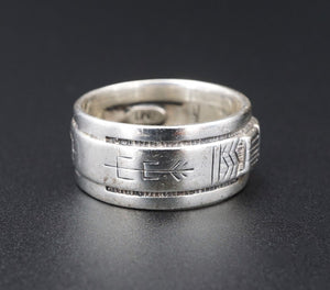 Relios Pueblo 14k Sterling Silver Band Ring Size 7 Carolyn Pollack RMT RS3440