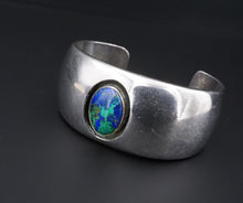 Mary-Rita Padilla Navajo Azurite Sterling Silver Cuff Bracelet 6.5" BS2657